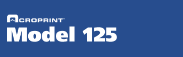 Model 125 Time Clock